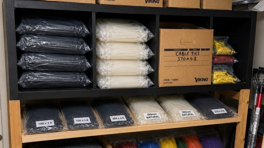 Bridge Engineering stock of black, natural and coloured cable ties